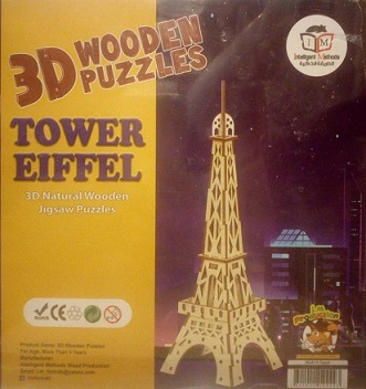 3d wooden puzzles - tower eiffel