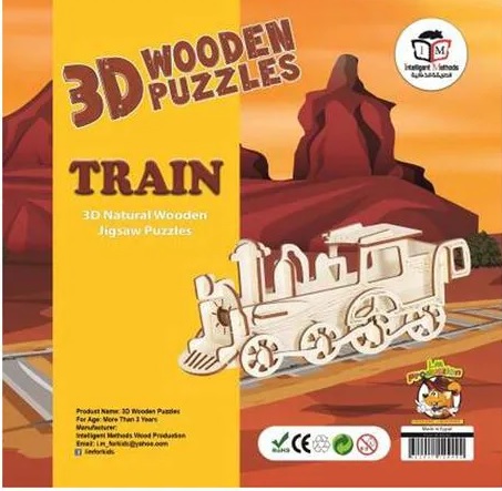 3d wooden puzzles - train