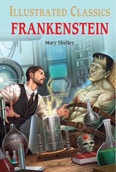 Frankenstein for Kids : illustrated Abridged Children Classics English Novel with Review Questions