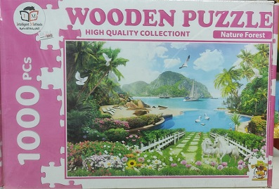 wooden puzzle 1000 pcs - nature forest